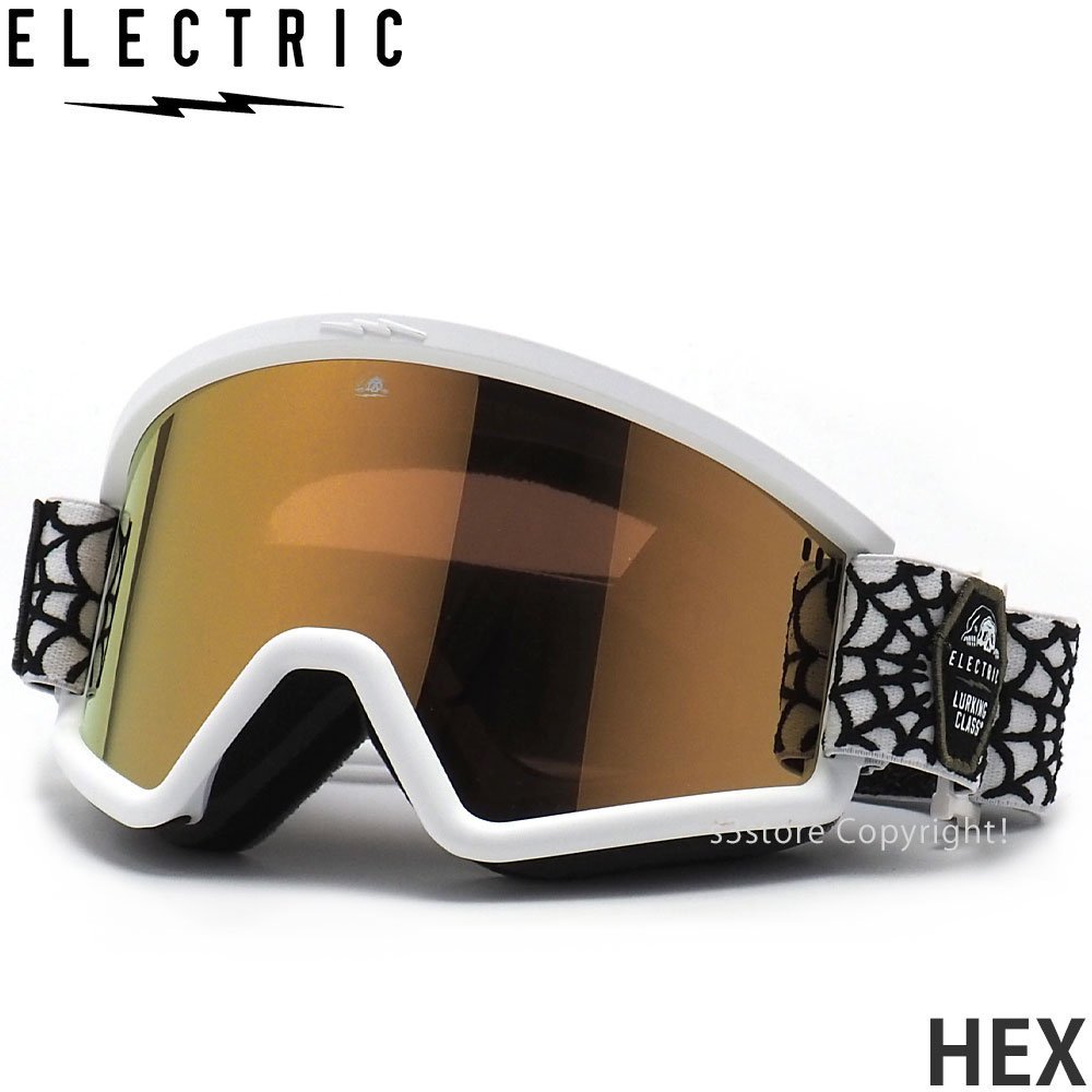 1円～ ELECTRIC HEX LURKING CLASS WHITE GOLD CHROME CONTRAST エレクトリック スノーボード スキー ゴーグル SNOW 2024 [同梱不可]_画像1