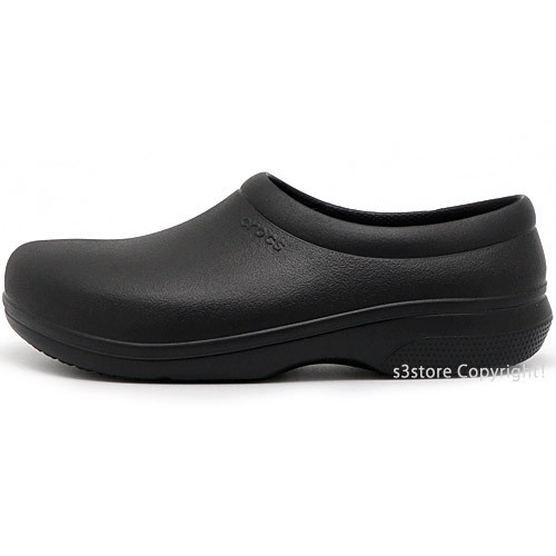 1円～ crocs on the clock work slip-on Blk M7(25.0cm) クロックス スリップオン サンダル ユニセックス ワーク [同梱不可]_画像2