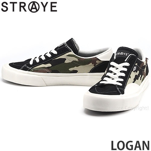 1円～ STRAYE LOGAN BLACK CAMO CREAM 27.0cm ストレイ ローガン スニーカー シューズ 靴 スケートボード SKATE [同梱不可]_画像1