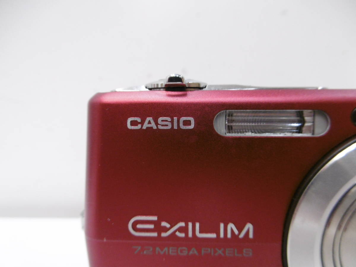 カメラ祭 CASIO カシオ EXLIM コンパクトデジタルカメラ EX-Z700 デジカメ ZOOM 7.2 MEGA PIXELS 赤 通電、起動確認済 使用品 長期保管品_画像8