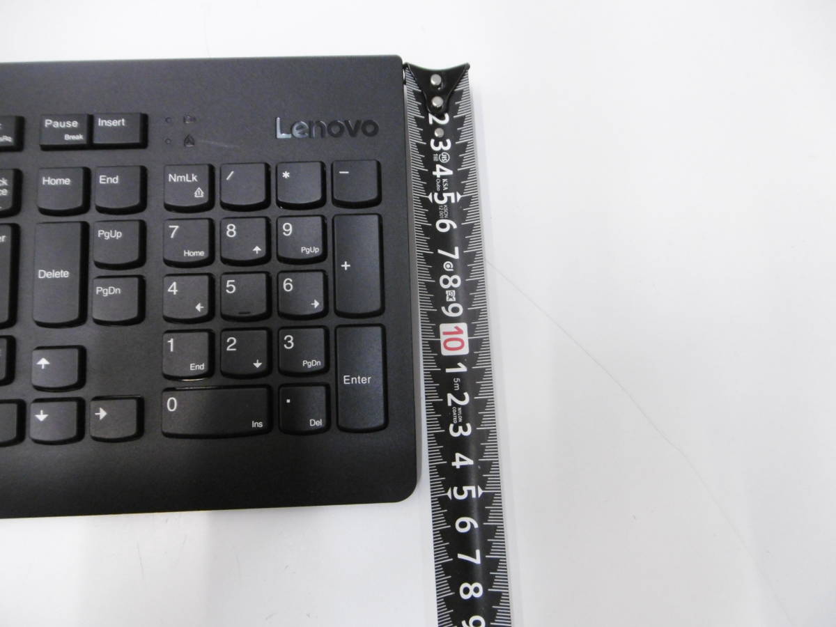 PC祭 Lenovo ワイヤレスキーボード KBRFBU71&BUFFALO USBコード付きマウス レノボ バッファロー パソコン 作動未確認 使用品 自宅保管品 _画像3