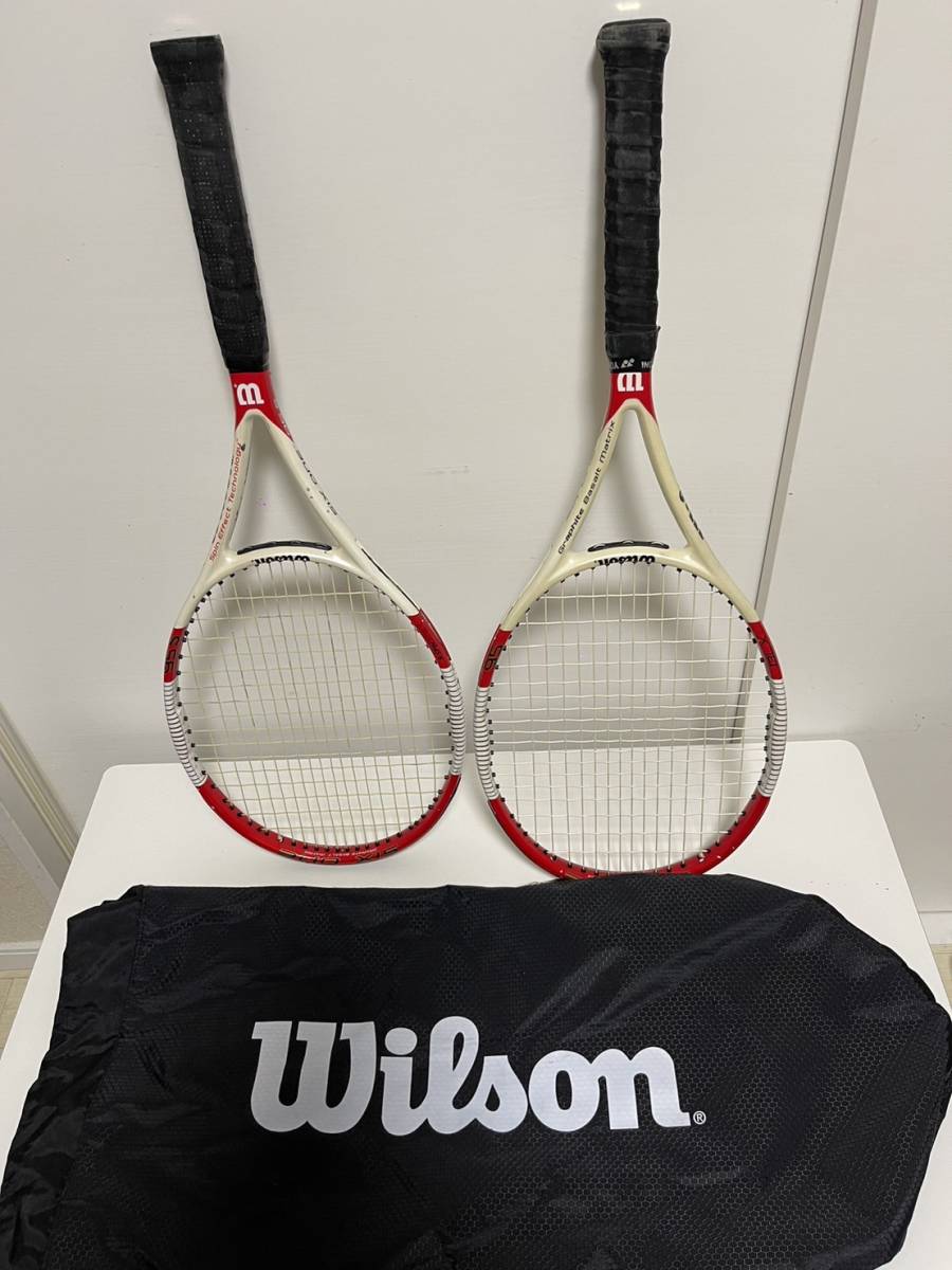 Wilson ウィルソン SIX ONE 95S 332G 16×18／309G 18×16 テニス ラケットケース 2本の画像1