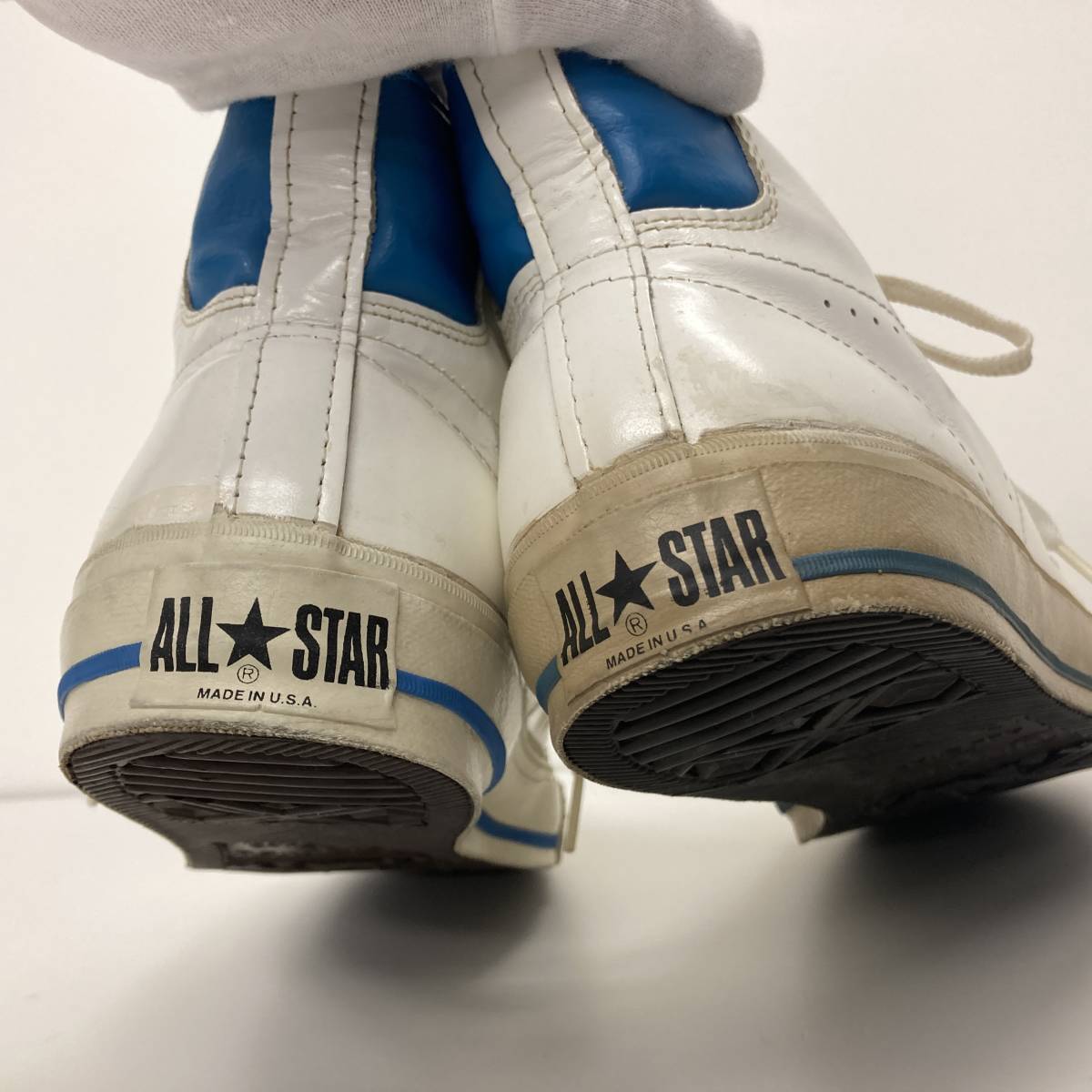 希少 US12.5 70s CONVERSE ONE STAR ハイカット レザー スニーカー コンバース ワンスター ALLSTAR HI チャックテイラー VINTAGE 1080360_画像10