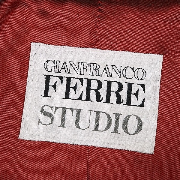 ◆GIANFRANCO FERRE STUDIO ジャンフランコ フェレ カシミヤ混 ウール コート 赤 レッド 40_画像5