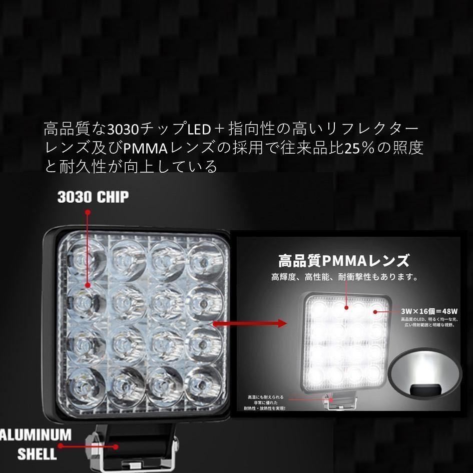 48W LEDワークライト マキタ18v 14.4v バッテリー対応 LEDライト 作業灯 投光器 _画像3