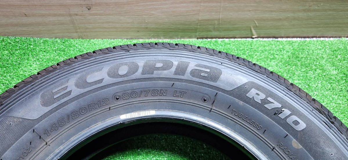 新品タイヤ BRIDGESTONE ECOPIA R710 145/80R12 80/78N LT 夏タイヤ A123の画像6