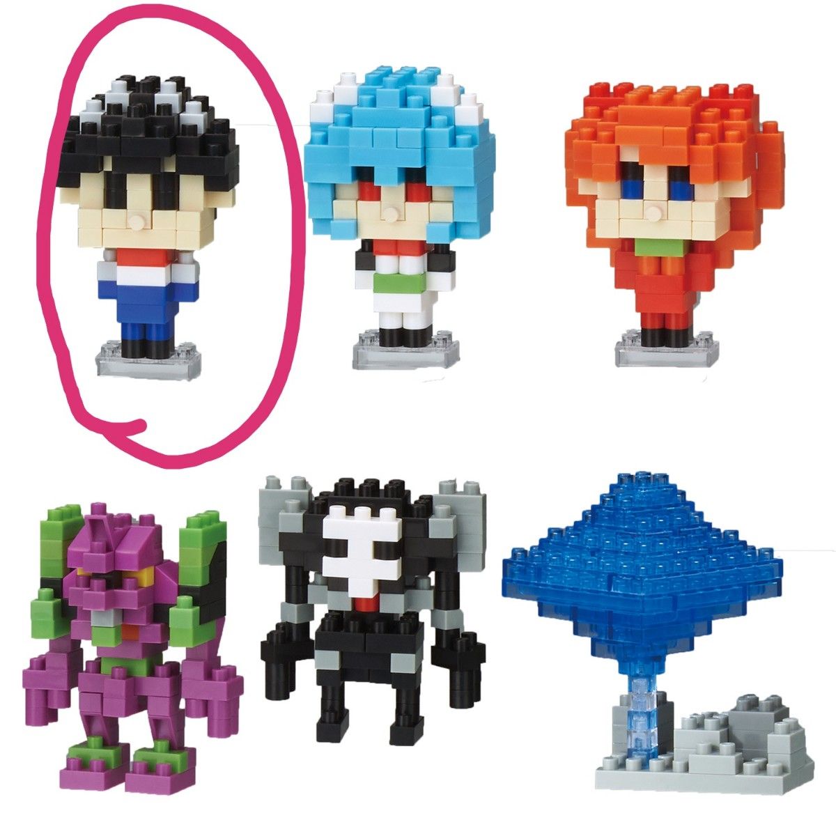 新品　ミニナノ エヴァンゲリオン 　シンジ　ナノブロック nanoblock キャラクター フィギュア