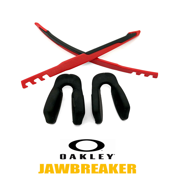 新品 オークリー ノーズパッド イヤーソック パーツ 101-652-003 Matte Redline × Black Jawbreaker 対応モデル ジョウブレイカー OAKLEY_画像1