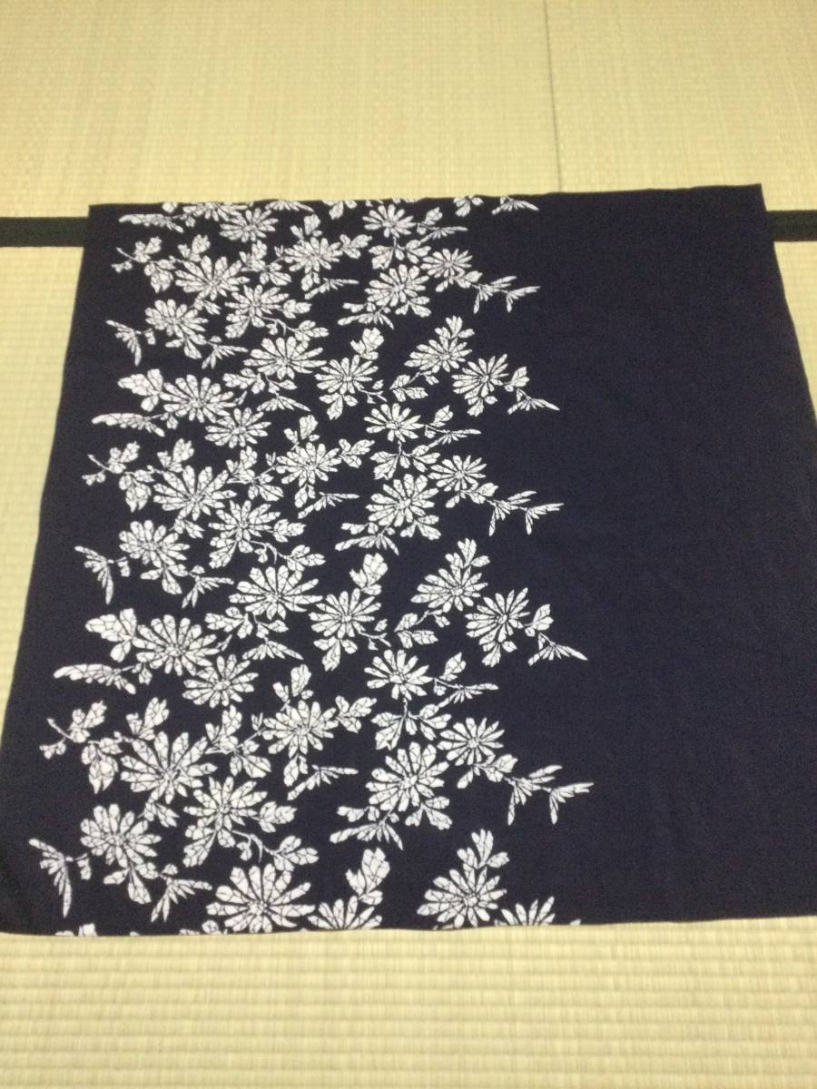  furoshiki . dark blue unused cotton furoshiki remake 