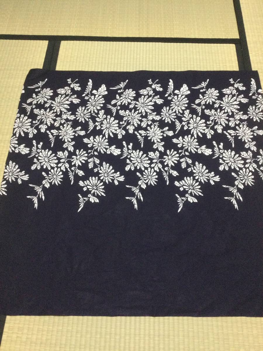  furoshiki . dark blue unused cotton furoshiki remake 