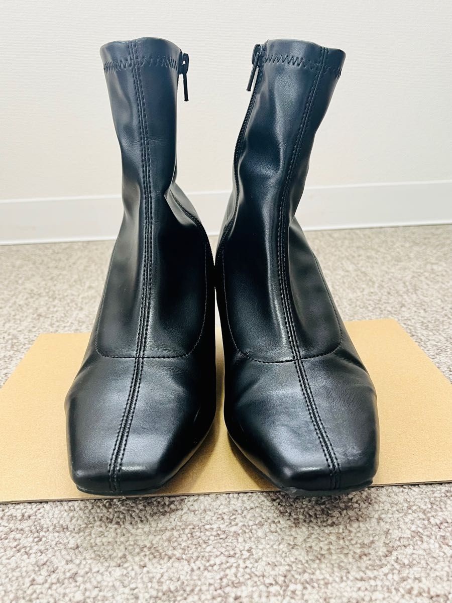 Mサイズ】GU ウルトラストレッチヒールブーツ 09 BLACK(黒 Mサイズ】GU ウルトラストレッチヒールブーツ 09 BLACK(黒