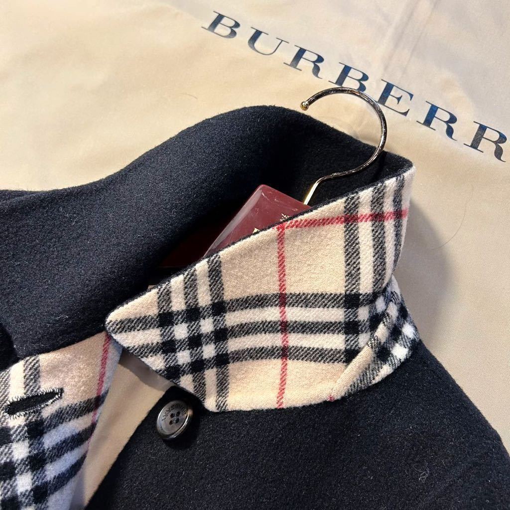 c7大きめ〜定価15万●超美品BURBERRY LONDON●高級カシミヤ★高級チェスターコート　ノバチェック　バーバリーコート　レディース　46/L_画像4