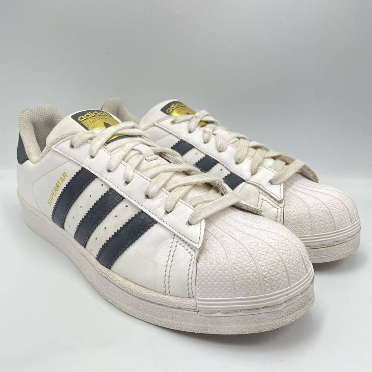 adidas アディダス SUPERSTAR スーパースター C77124 スニーカー 26.5cm ホワイト × ブラック メンズ 靴_画像3