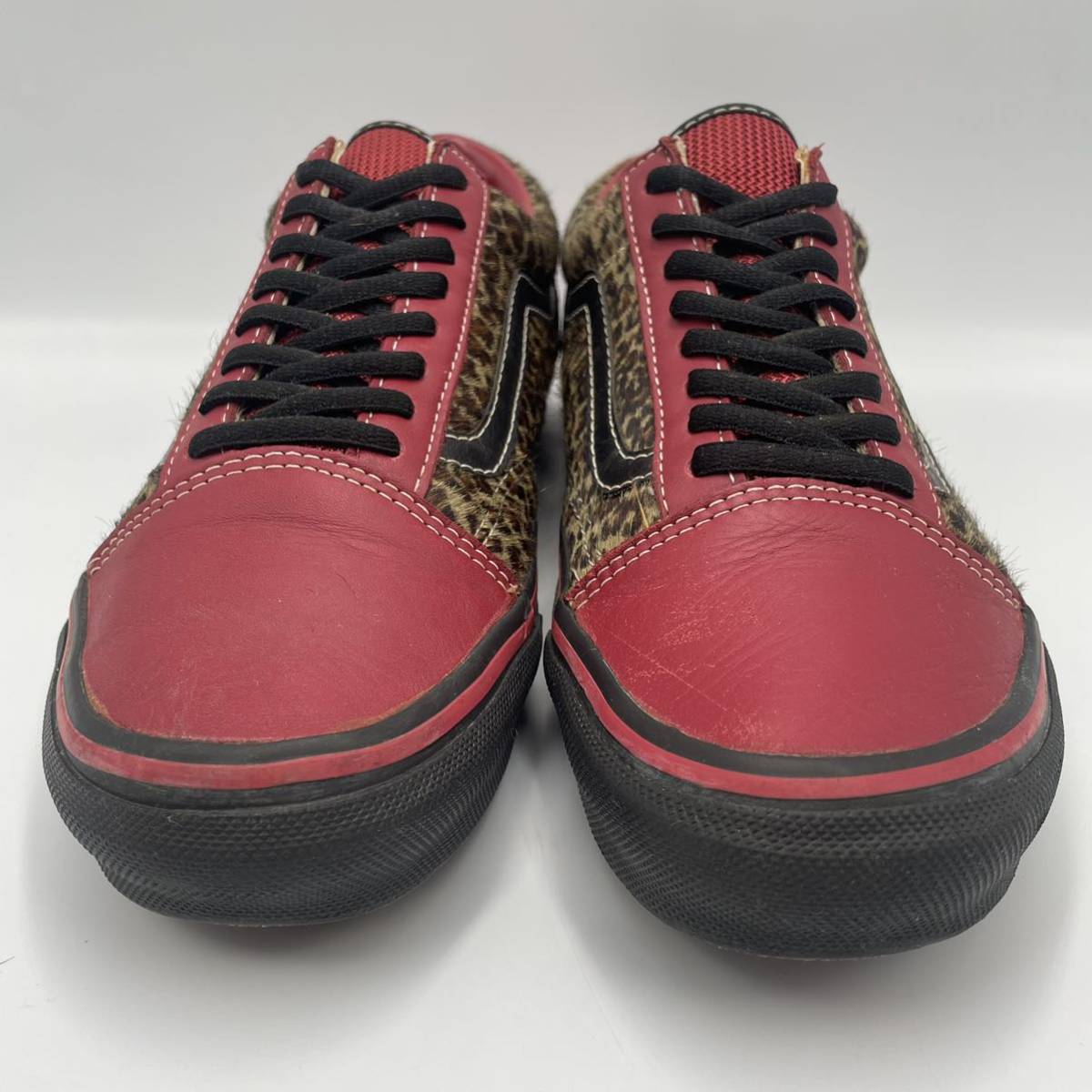 VANS バンズ OLD SKOOL ハラコ レオパード US9 1/2 約27.5cm スニーカー メンズ 靴_画像2