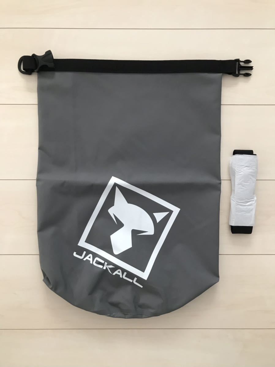 ★新品未使用　ジャッカル　JACKALL　ドライバッグ　15L　グレー　防水　釣り道具入れ　小物入れ　非売品★_画像2