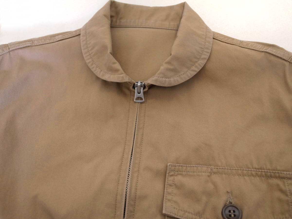 ★Workers K&T H ワーカーズ サマーフライトジャケット 36 S ベージュ 茶系 Summer Flight Jacket ブルゾン 丸襟 ラウンドカラー_画像3