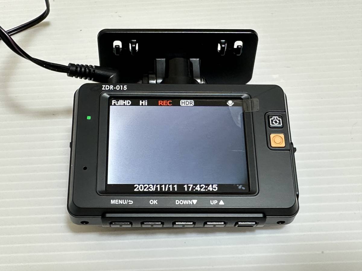 635D 前後カメラ コムテック COMTEC ZDR-015 ドラレコ ドライブレコーダー 送料520円_画像2