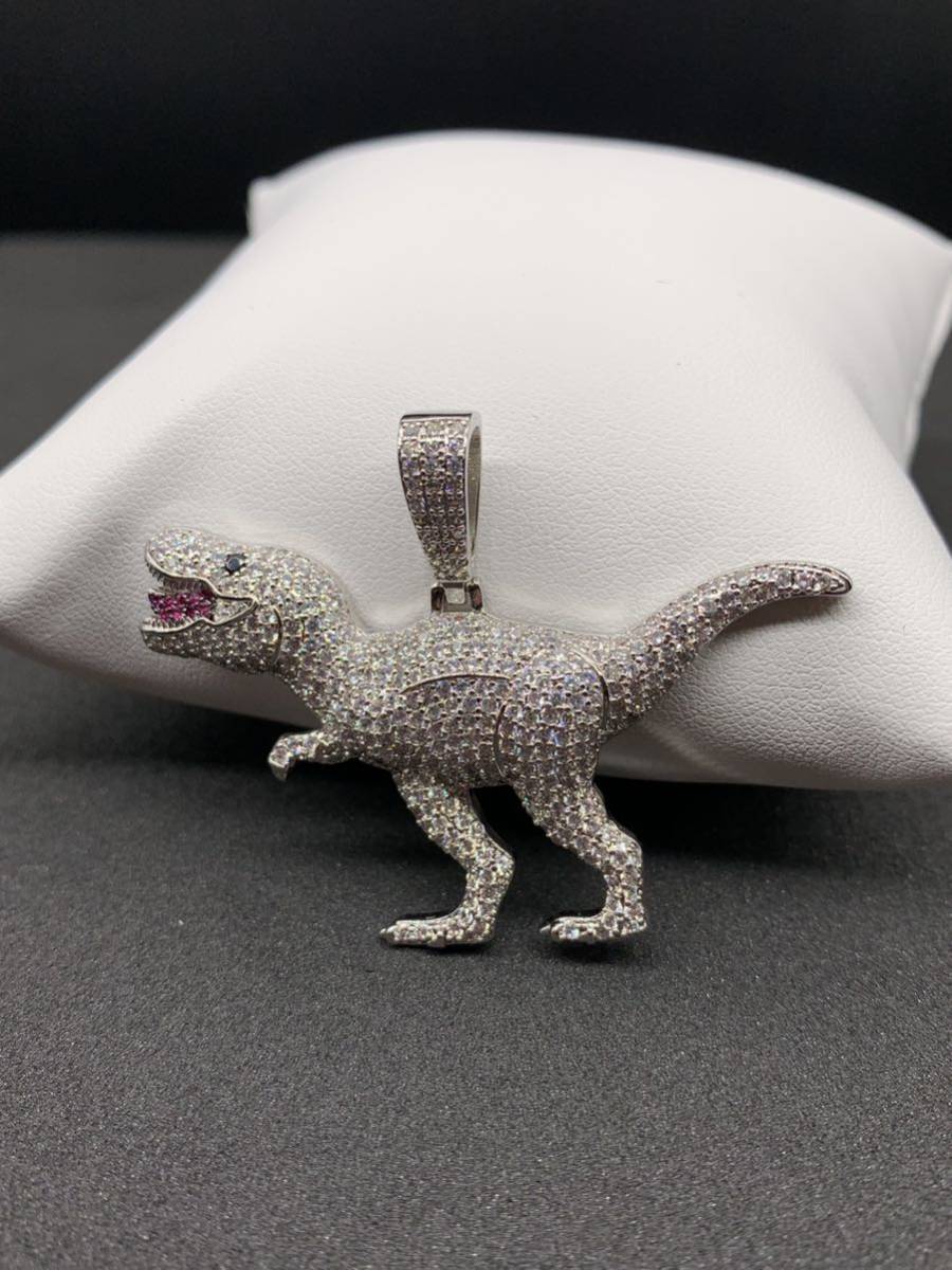 恐竜 ティラノサウルス T REX ジルコニア ブリンブリン ネックレス CZ_画像7