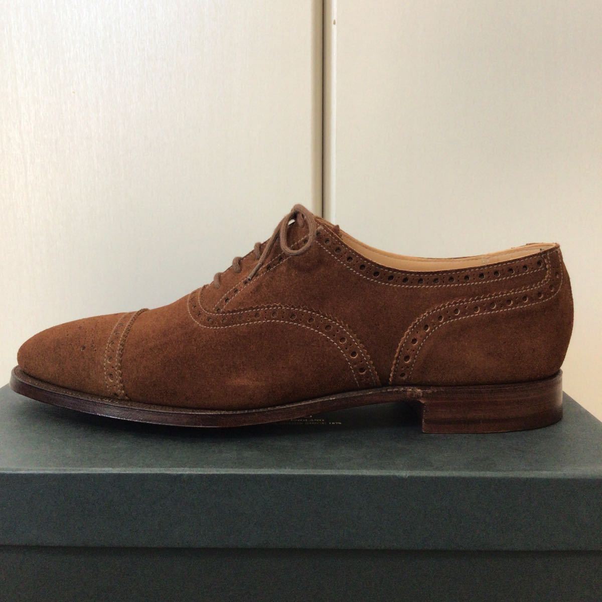 【未使用品】Crockett&Jones クロケット＆ジョーンズ WESTFIELD ウェストフィールド レザーシューズ 8E 26.5cm タバコブラウン SHIPS_画像3