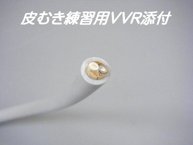 2023年度完全対応 / 第二種電気工事士 / １回練習分 / オーム社用 / 候補問題ケーブル（ケーブルカット済） / 練習用VVR添付 / 即日発送_皮むき練習用VVRケーブル添付