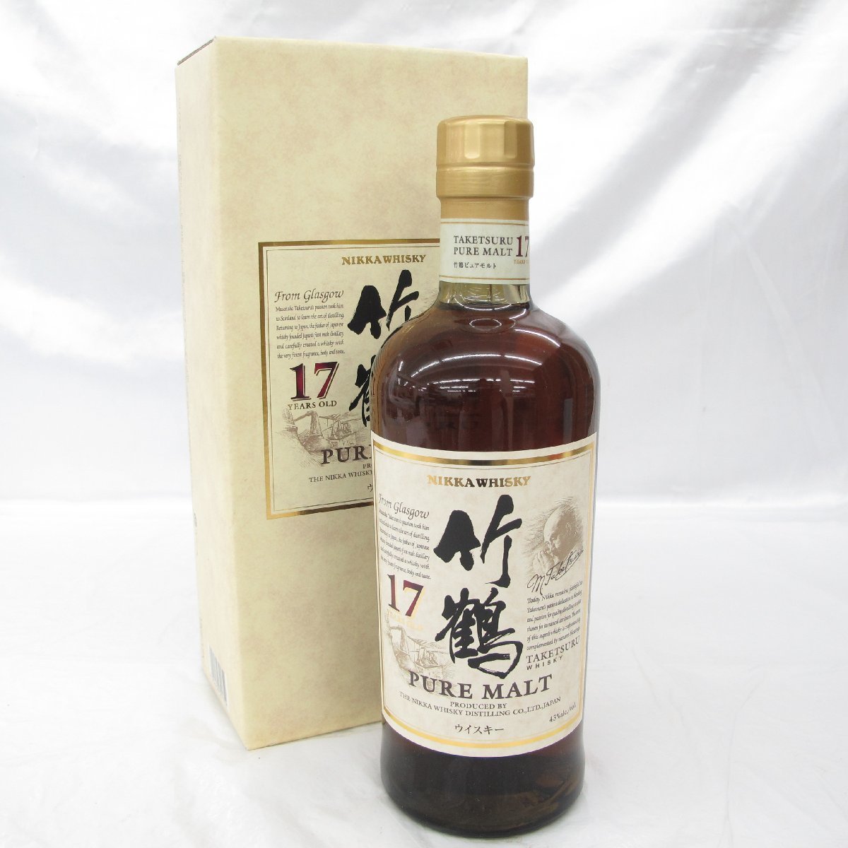 1円~ 【未開栓】NIKKA ニッカ 竹鶴 17年 ピュアモルト ウイスキー 700ml 43％ 箱付 11433482 1123_画像1