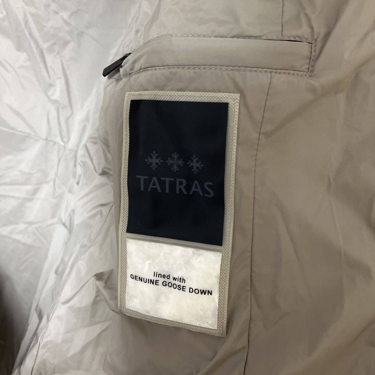 TATRAS nano universe タトラス ナノユニバース ダウンコート 03 グレーベージュ 古着 LTA9NU4581 _画像9