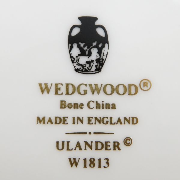 ウェッジウッド プレート■ユーランダーパウダー ルビー ランチプレート 20.5cm 皿 6枚セット WEDGWOOD 1級品_画像3