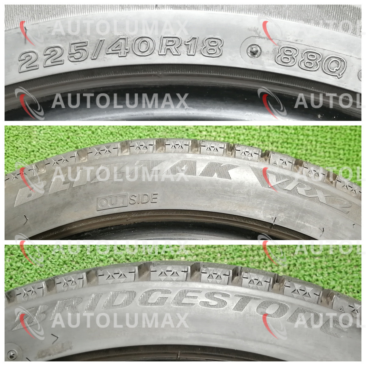 225/40R18 88Q Bridgestone BLIZZAK VRX2 中古 スタッドレスタイヤ 2本セット ブリヂストン U3061.Q_画像4