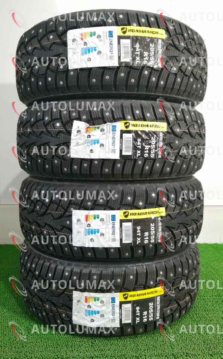 205/55R16 94T XL ROADMARCH WINTER XPRO STUDS68 新品 スパイクタイヤ （スタッドレスタイヤ） 4本セット 2023年製 ロードマーチ N3052._画像1