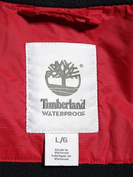 Timberland ティンバーランド ロゴ 裏フリース ウォータープルーフ ナイロン風 ジャケット L/G_画像4