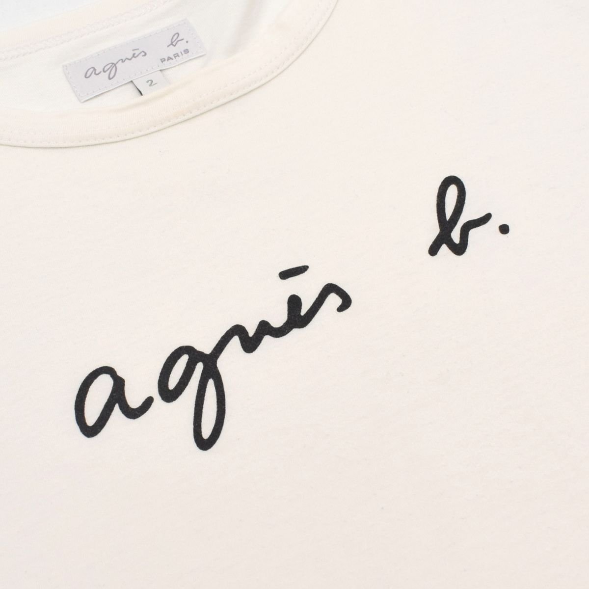 agnes b. Agnes B короткий рукав Logo футболка SIZE:2(M) [S106515]