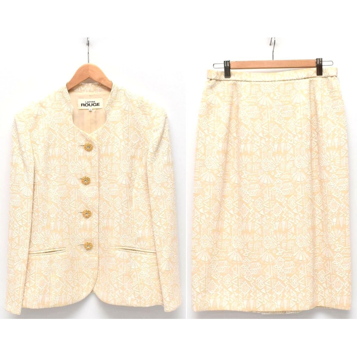LAPINE ROUGE ラピーヌルージュ ジャケット スカート スーツ セットアップ SIZE:13 大きいサイズ [H106713]