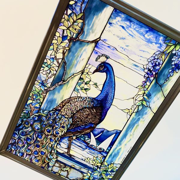 グラスマスターズ社 ステンドグラス ステンドガラス Louis C. Tiffany ルイス・C・ティファニー  Peacock（孔雀）の画像2