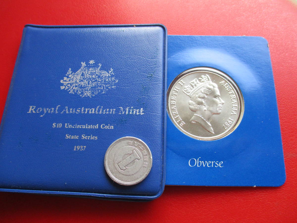 豪州★＄10 記念銀貨★1987年★New South Wales★.925銀★ASW= 10.6g★ホルダ入り_画像1