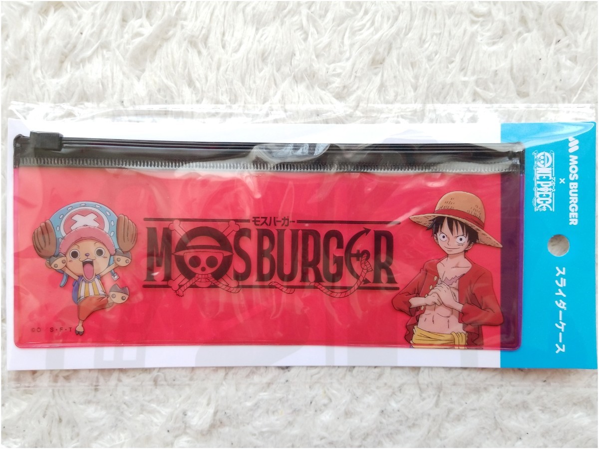 * new goods unused unopened Moss burger ×ONE PIECE collaboration limitation toy 2 kind set / slider case / One-piece Galland not for sale rare limited amount *