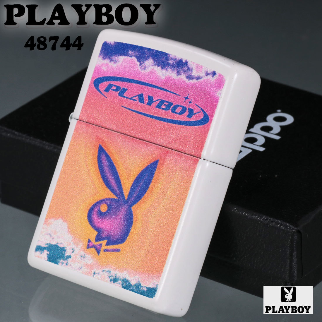 zippo(ジッポーライター) PLAYBOY プレイボーイ　ホワイトマット　2023秋冬モデル 48744【ネコポス可】_zippo(ジッポーライター) PLAYBOY プレイボ