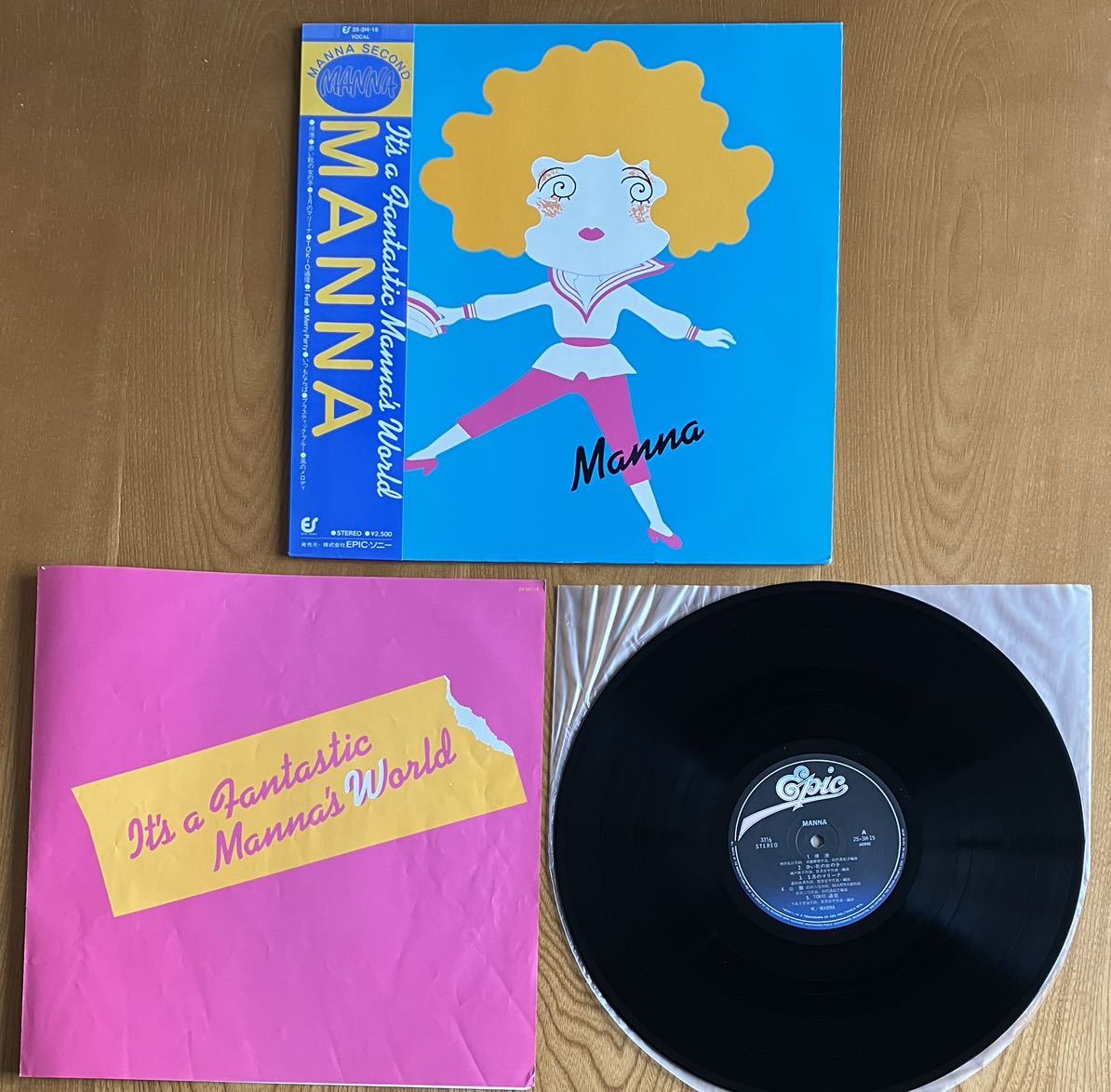 中古LP マナ MANNA / MANNA / CITYPOP 帯あり OBI / 林立夫・後藤次利・今剛・鈴木茂・EVE参加_画像3