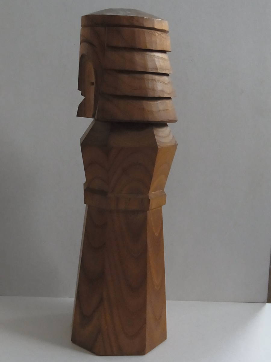 ◎ 網走刑務所 ニポポ人形 一刀彫 木製 高さ:約27.5cm位 ◎_画像6