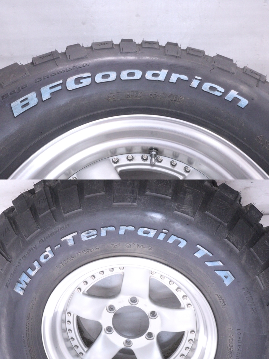 3Y-547★4x4Engineering/BRADLEY★80 ランドクルーザー タイヤホイールセット1本 315/75R16 16×8.5J 6穴 PCD 139.7 -6 トヨタ (YM)_画像2