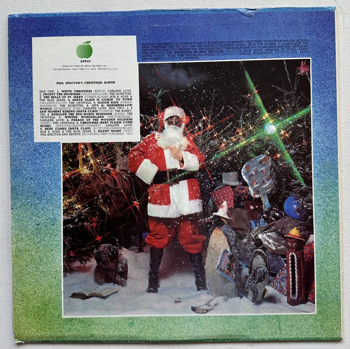 Appleレコード PHIL SPECTOR,S『 CHRISTMAS ALBUM 』US盤 SW 3400 美品_画像7