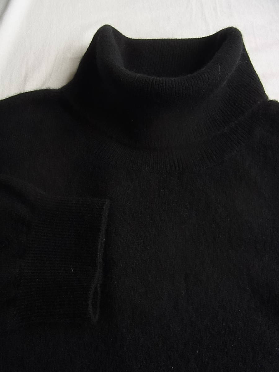 高島屋 オリジナル　カシミヤ100% タートルネックセーター　サイズ LL ブラック_画像1