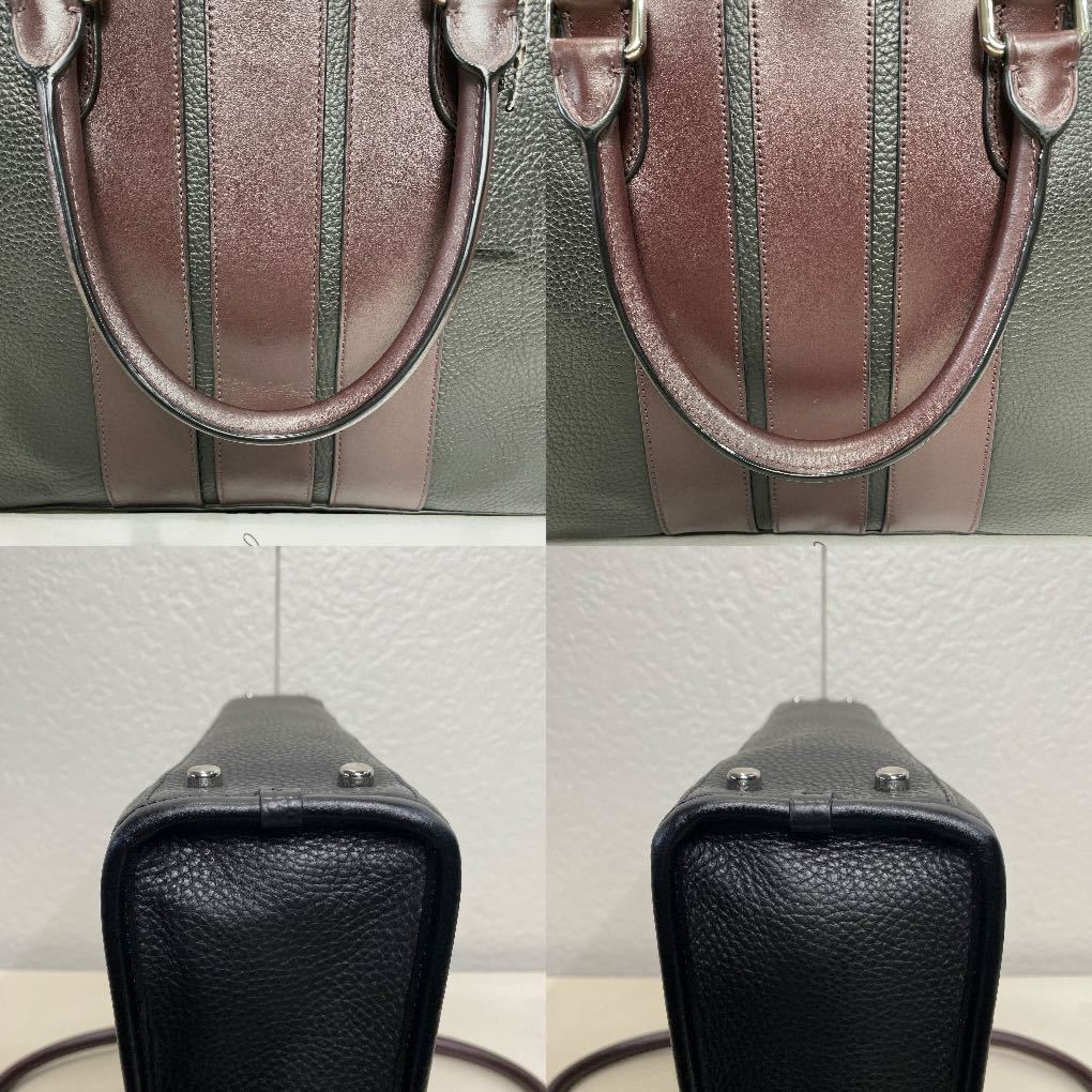 【美品】定価9.6万 コーチ メンテ済み COACH メンズ ビジネス 2way レザー バッグ ショルダーバッグ ブリーフケースの画像9