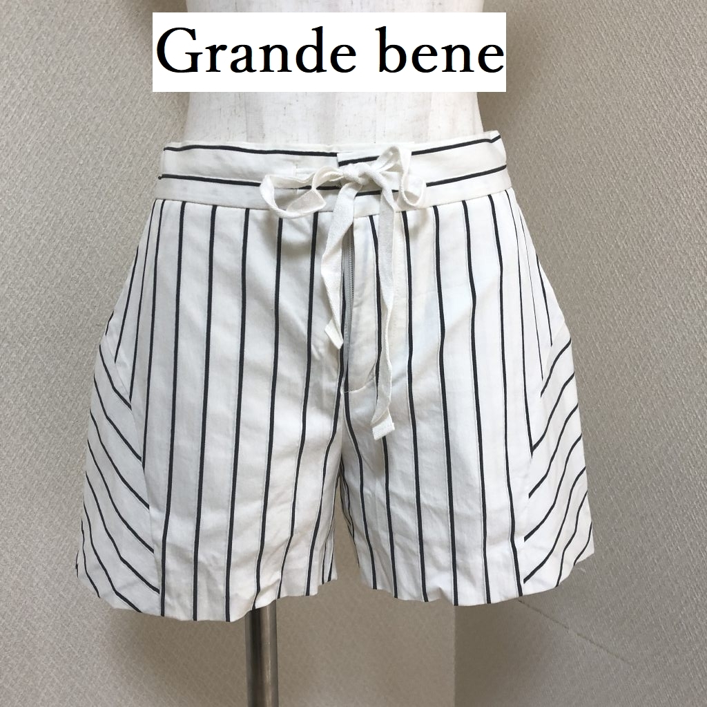 Grande bene グランデベーネ レディース ショートパンツ ストライプ_画像1