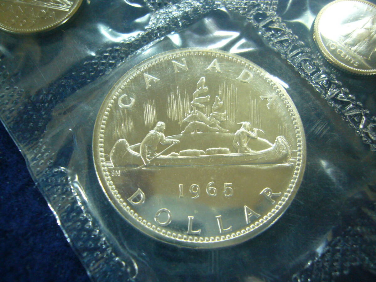  原文:CANADA 1965 Mint Set 銀貨入り ６点セット ケース無し