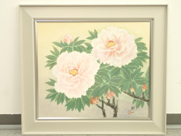 日本画　『　牡丹　』　 F１０　　箱山精一作　　WP49-50HE　　_画像1