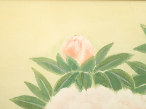 日本画　『　牡丹　』　 F１０　　箱山精一作　　WP49-50HE　　_画像4