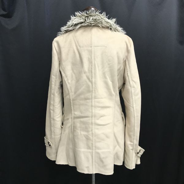  Comme Ca Ism /COMME CA ISM* fake mouton coat / reverse side boa [ lady's L/ beige ] waist belt attaching /Coats*BH344