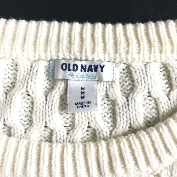 オールドネイビー/OLD NAVY/GAP★ニットセーター【レディースM/白/white】sweater◆BH353_画像5