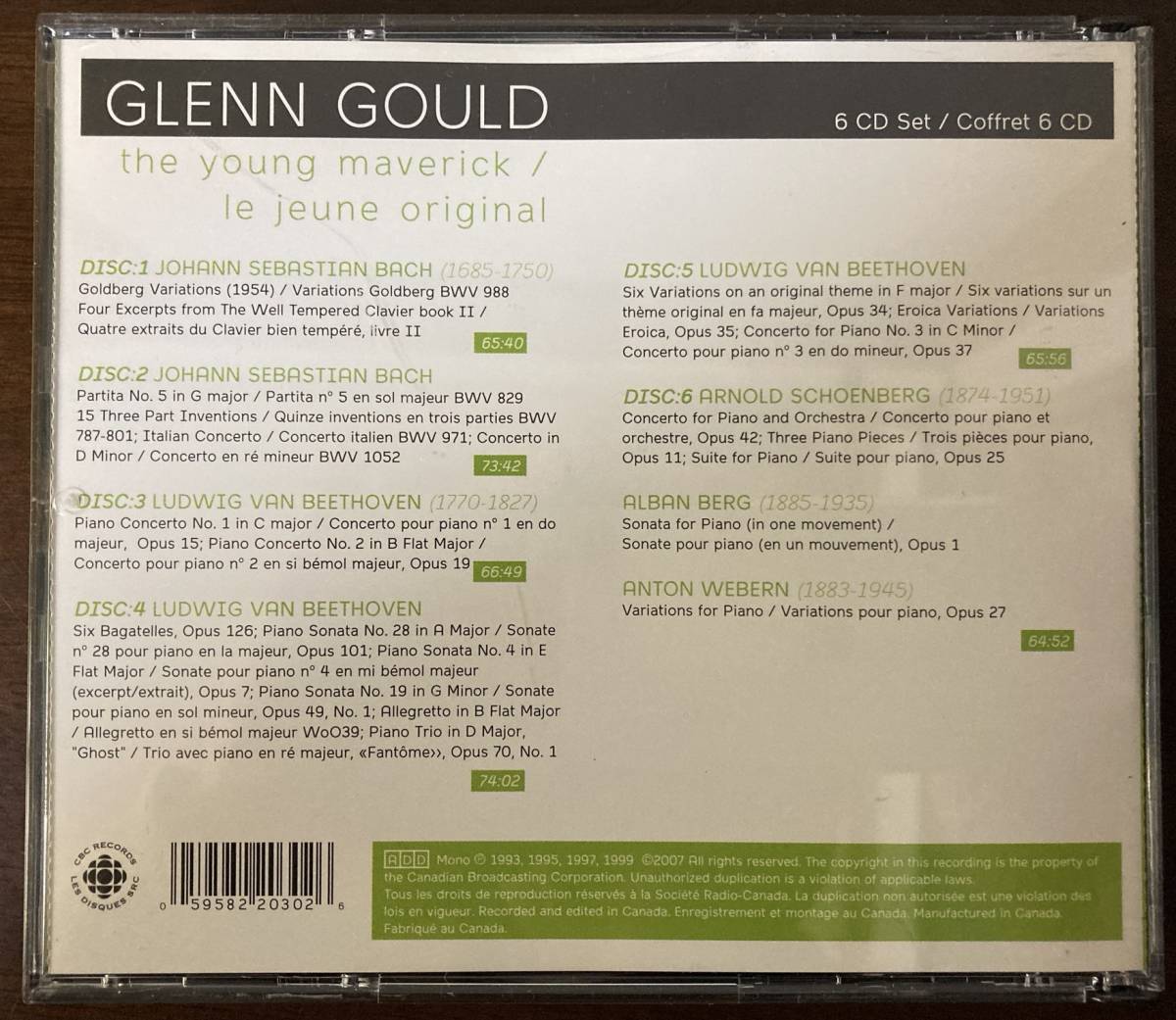 カナダ盤 Glenn Gould ２組セット１１ＣＤ [The Young Maverick・The Radio Artist] グレン・グールド _画像4