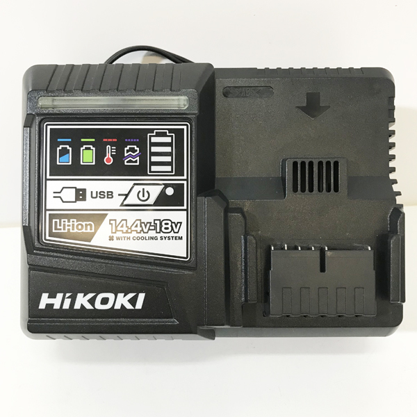 【未使用品】HiKOKI/ハイコーキ 急速充電器 スライド式リチウムイオン電池14.4V~18V対応 USB充電端子付 超急速充電 UC18YDL ※No.1※_画像1